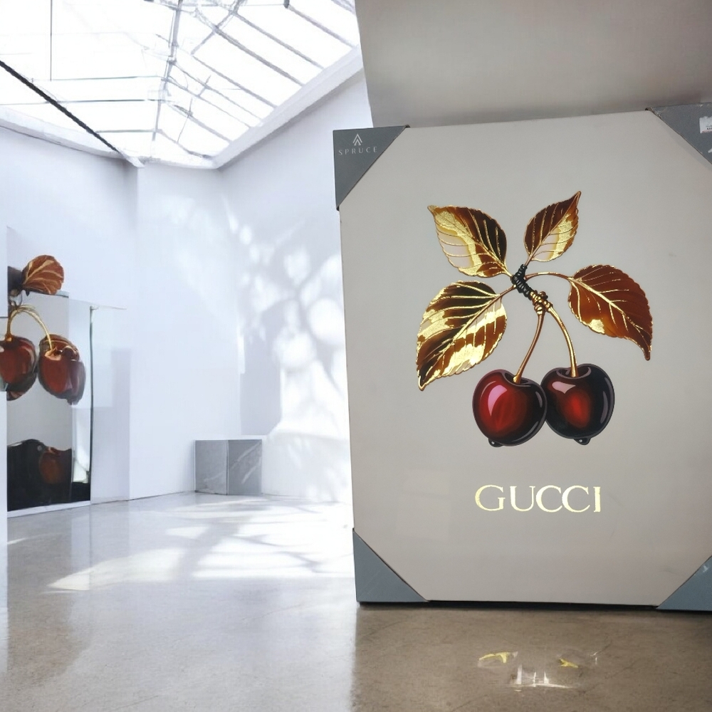 Gucci Mon Cheri Cherry Wall Art Decor